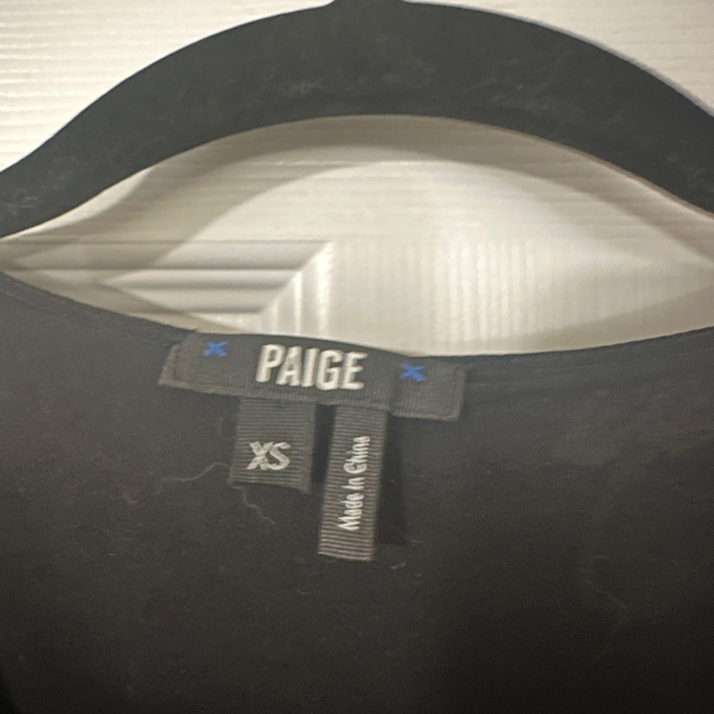 PAIGE Palisades Silk Midi Dress Multi Black Size XS - Picture 7 of 7